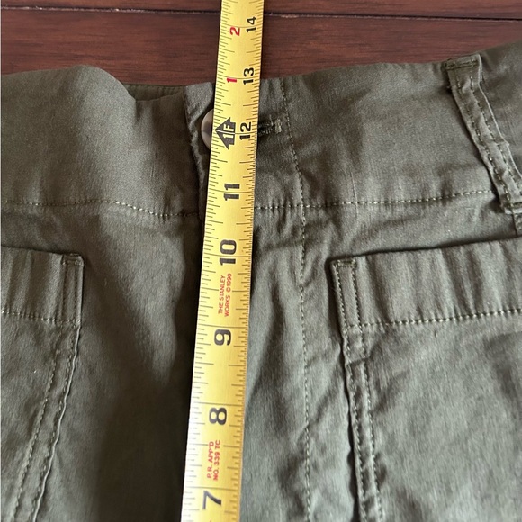 Maeve The Collette Holly Green Linen Viscose Cropped Wide Leg Pants Size 29 - Picture 8 of 15